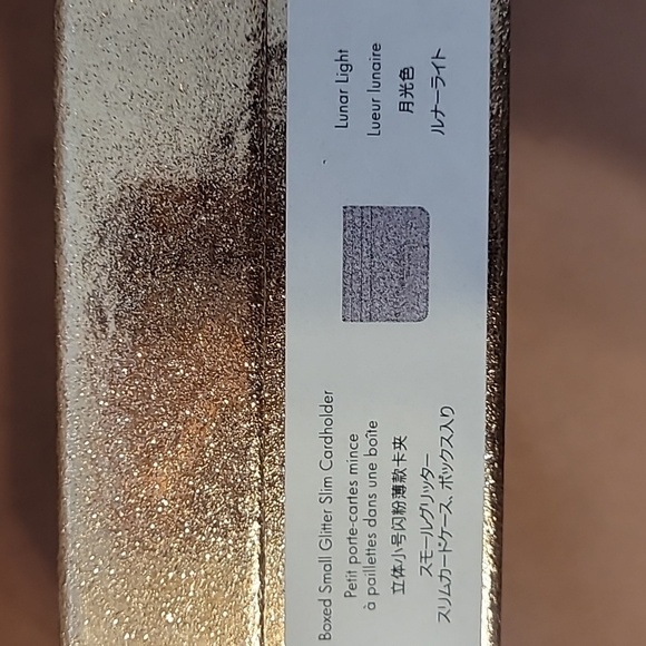 💥💥💥💥LOW START Kate Spade Glittery Slim Card Holder NIB in Lunar Light - Picture 4 of 4